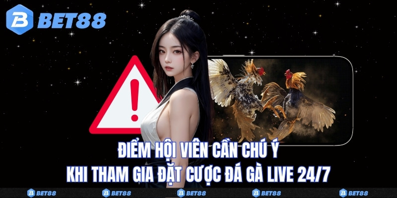 Điểm hội viên cần chú ý khi tham gia đặt cược đá gà live 24/7 